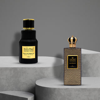 A side banner image of holy oud oud occidental and oive perfumes boutique